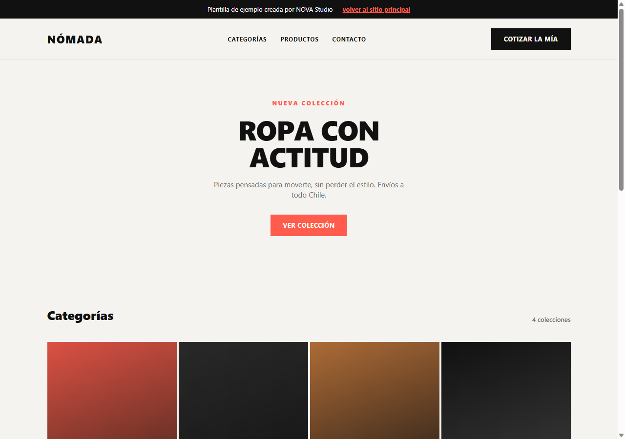 Vista previa plantilla Tienda de ropa